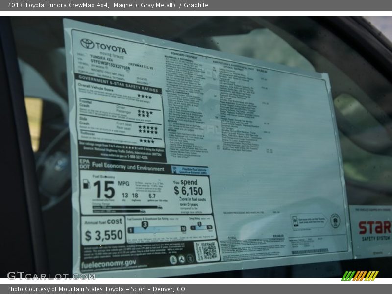 Magnetic Gray Metallic / Graphite 2013 Toyota Tundra CrewMax 4x4