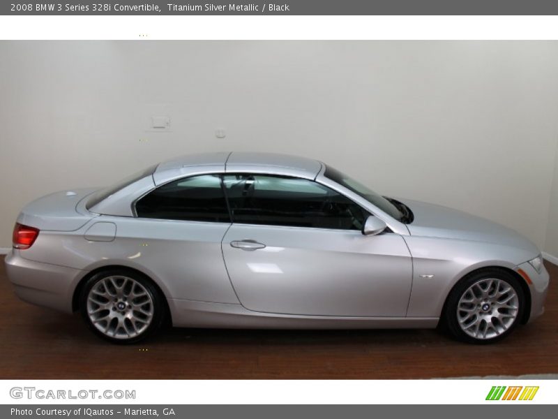 Titanium Silver Metallic / Black 2008 BMW 3 Series 328i Convertible