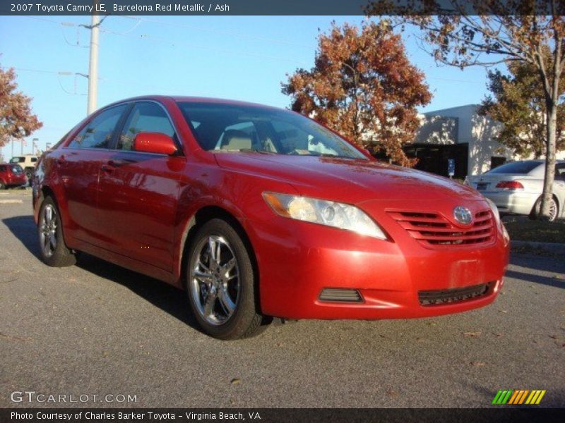 Barcelona Red Metallic / Ash 2007 Toyota Camry LE