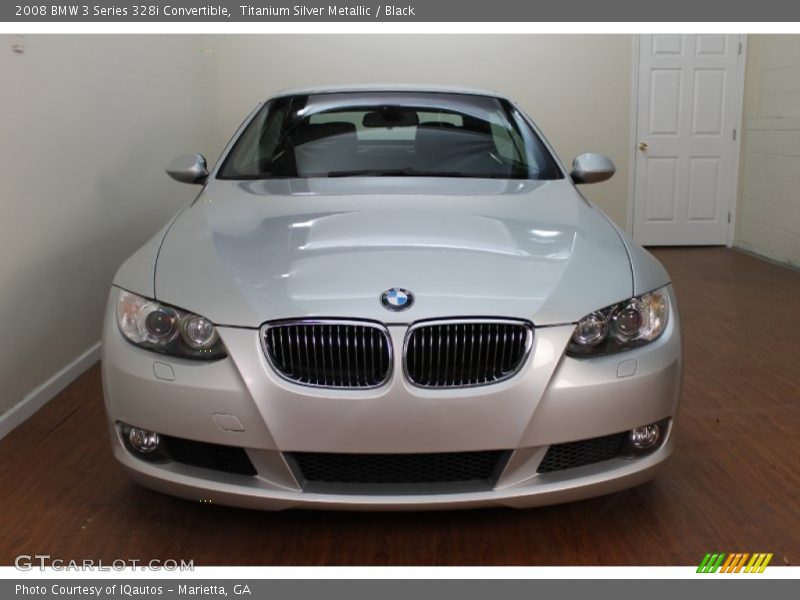 Titanium Silver Metallic / Black 2008 BMW 3 Series 328i Convertible