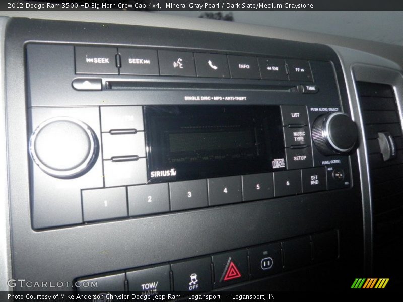 Mineral Gray Pearl / Dark Slate/Medium Graystone 2012 Dodge Ram 3500 HD Big Horn Crew Cab 4x4
