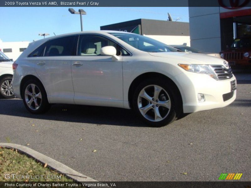 Blizzard Pearl / Gray 2009 Toyota Venza V6 AWD