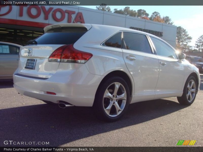 Blizzard Pearl / Gray 2009 Toyota Venza V6 AWD