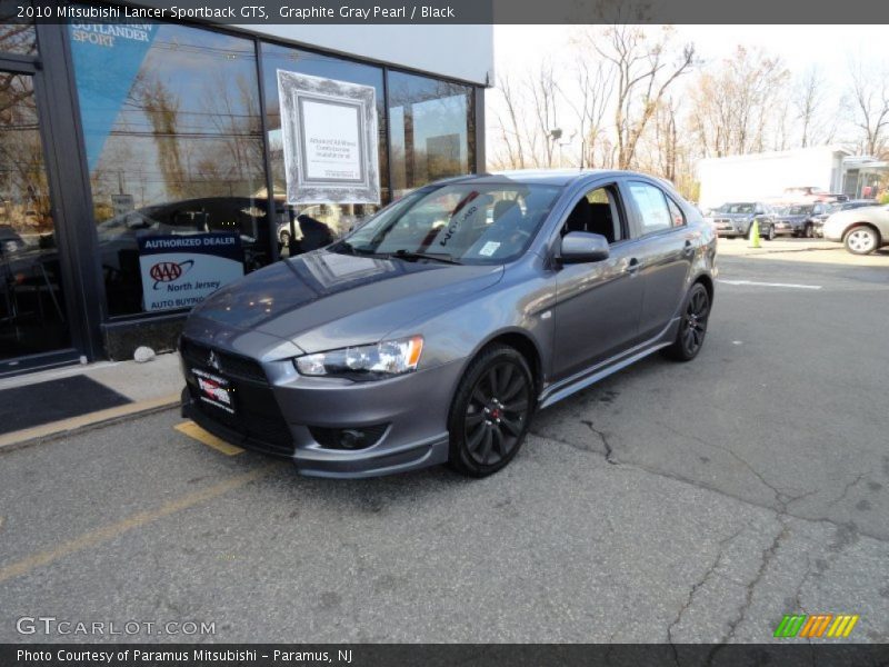 Graphite Gray Pearl / Black 2010 Mitsubishi Lancer Sportback GTS
