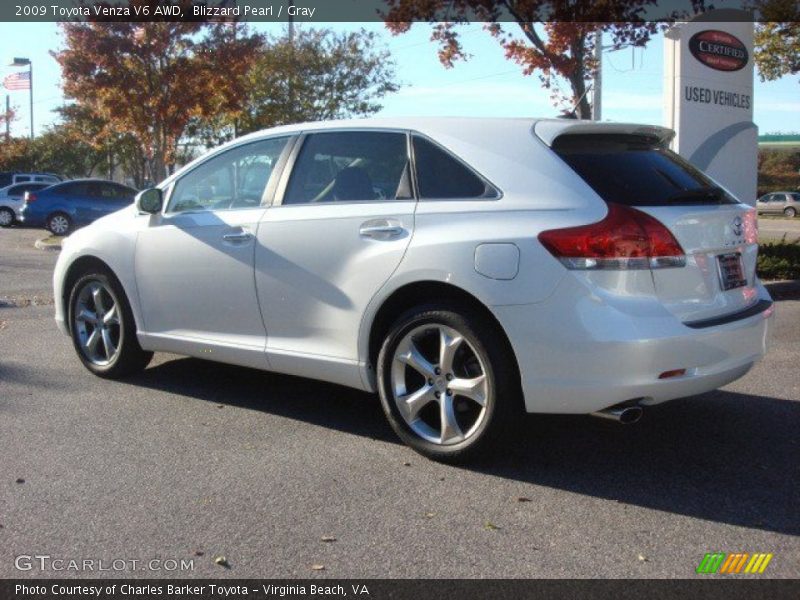 Blizzard Pearl / Gray 2009 Toyota Venza V6 AWD
