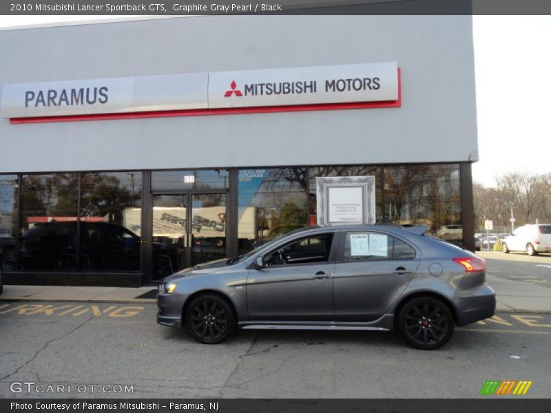 Graphite Gray Pearl / Black 2010 Mitsubishi Lancer Sportback GTS