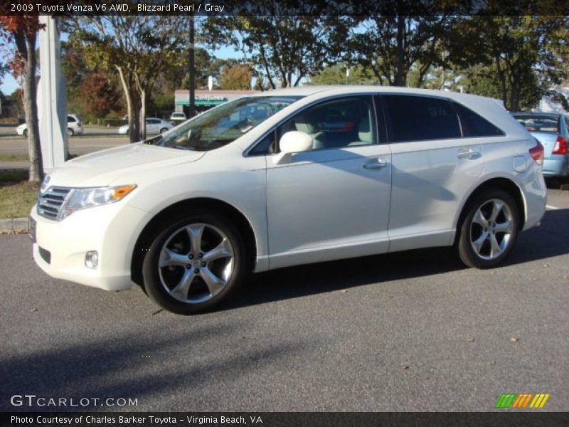 Blizzard Pearl / Gray 2009 Toyota Venza V6 AWD