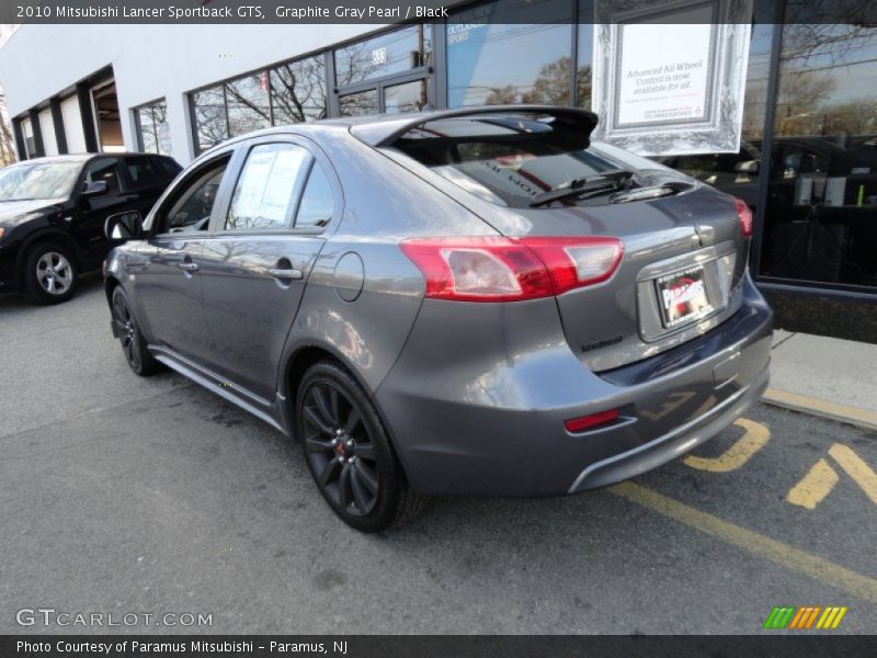 Graphite Gray Pearl / Black 2010 Mitsubishi Lancer Sportback GTS