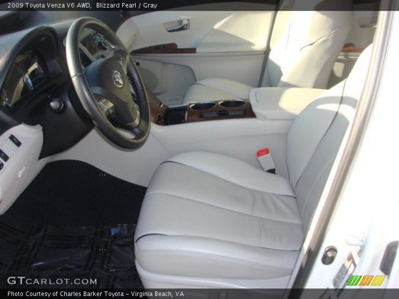 Blizzard Pearl / Gray 2009 Toyota Venza V6 AWD