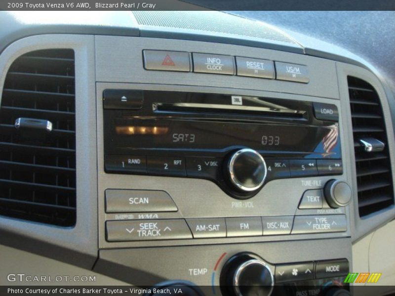 Blizzard Pearl / Gray 2009 Toyota Venza V6 AWD