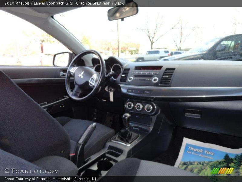 Graphite Gray Pearl / Black 2010 Mitsubishi Lancer Sportback GTS
