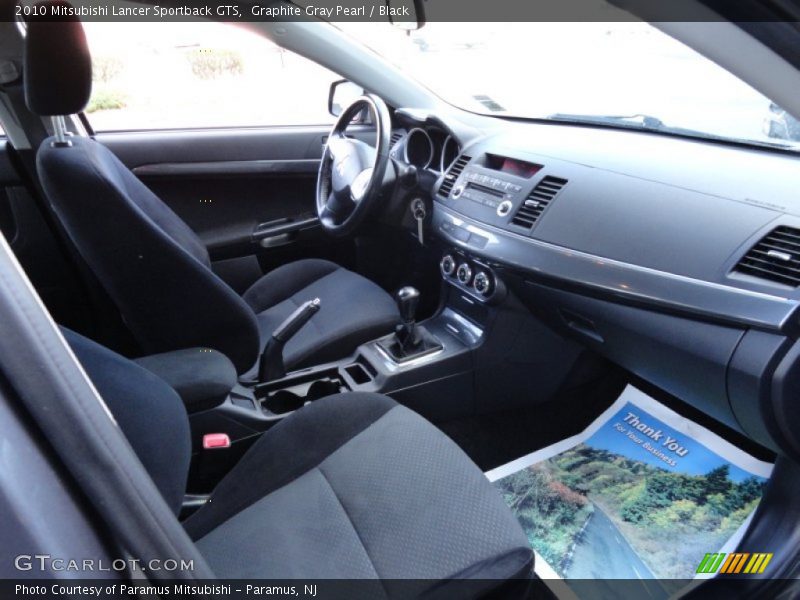 Graphite Gray Pearl / Black 2010 Mitsubishi Lancer Sportback GTS