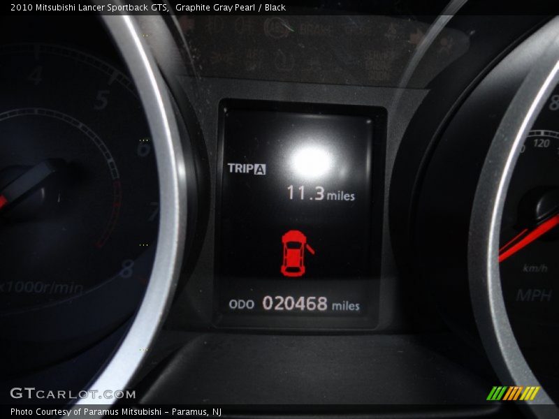 Graphite Gray Pearl / Black 2010 Mitsubishi Lancer Sportback GTS
