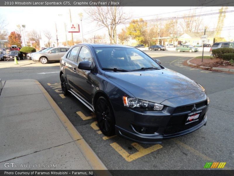 Graphite Gray Pearl / Black 2010 Mitsubishi Lancer Sportback GTS