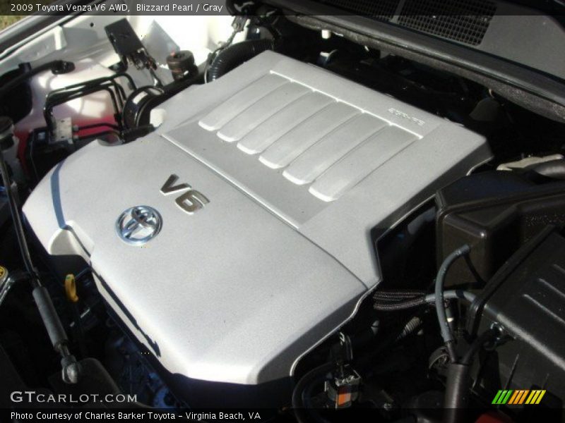 Blizzard Pearl / Gray 2009 Toyota Venza V6 AWD