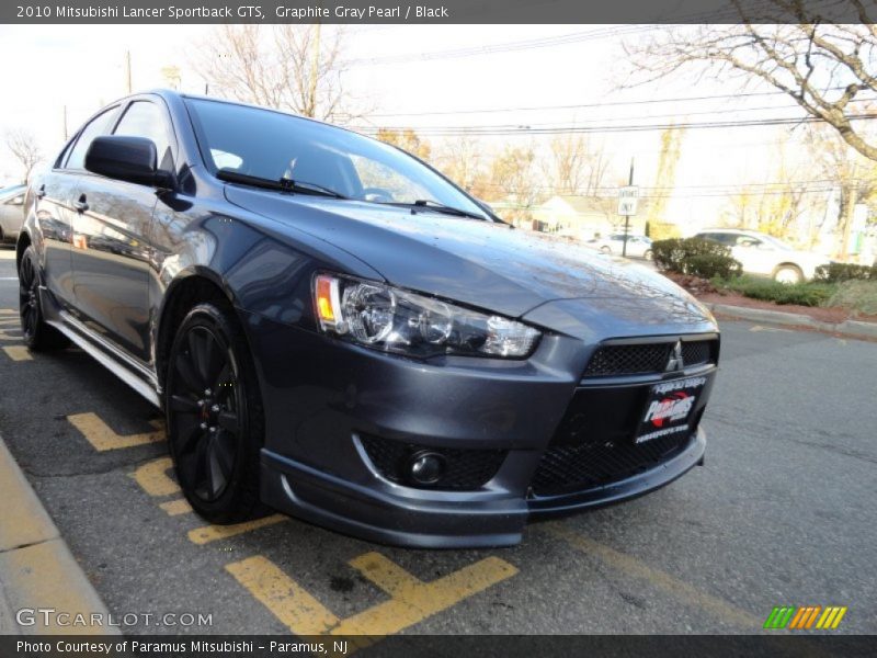 Graphite Gray Pearl / Black 2010 Mitsubishi Lancer Sportback GTS