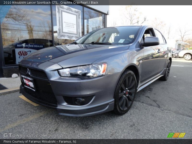 Graphite Gray Pearl / Black 2010 Mitsubishi Lancer Sportback GTS