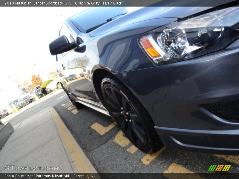 Graphite Gray Pearl / Black 2010 Mitsubishi Lancer Sportback GTS