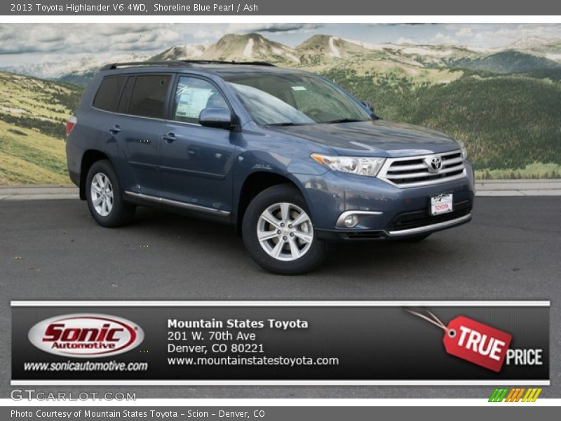 Shoreline Blue Pearl / Ash 2013 Toyota Highlander V6 4WD