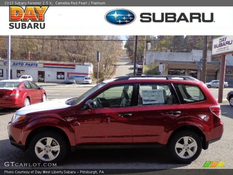 Camellia Red Pearl / Platinum 2013 Subaru Forester 2.5 X