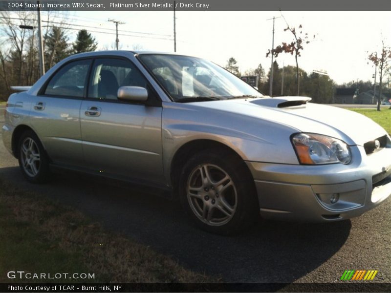 Platinum Silver Metallic / Dark Gray 2004 Subaru Impreza WRX Sedan