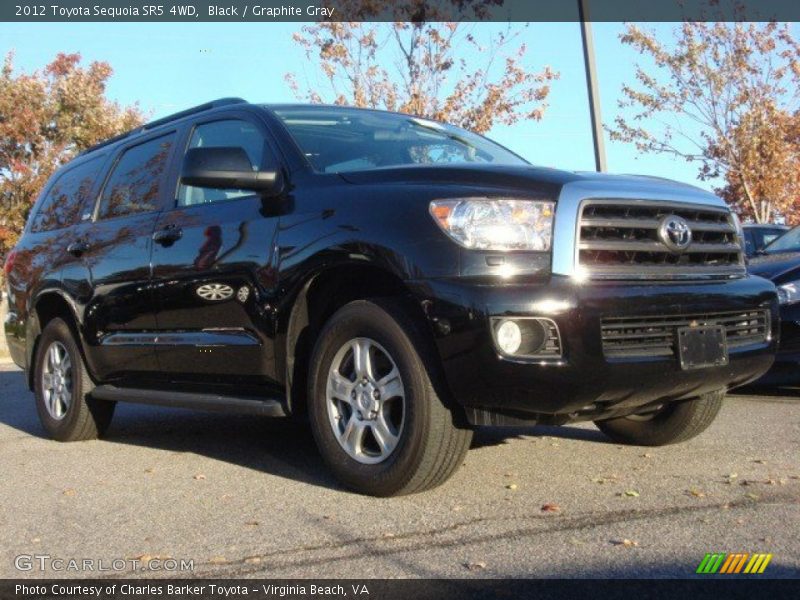 Black / Graphite Gray 2012 Toyota Sequoia SR5 4WD