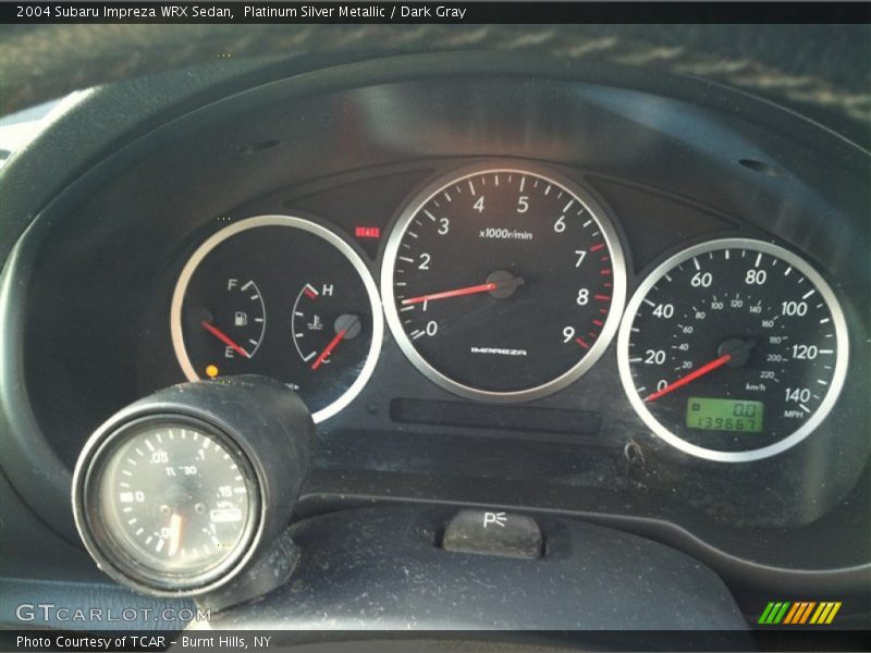 Platinum Silver Metallic / Dark Gray 2004 Subaru Impreza WRX Sedan