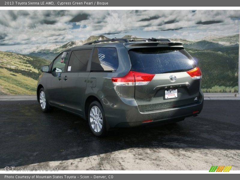 Cypress Green Pearl / Bisque 2013 Toyota Sienna LE AWD