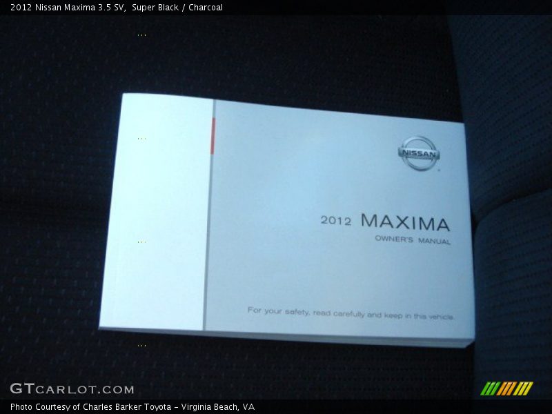 Super Black / Charcoal 2012 Nissan Maxima 3.5 SV