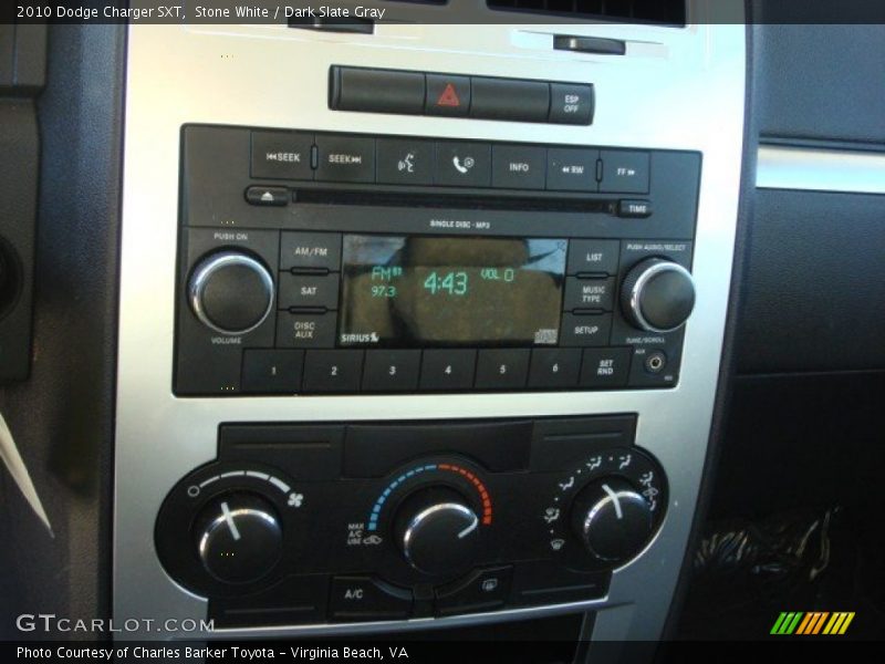 Stone White / Dark Slate Gray 2010 Dodge Charger SXT