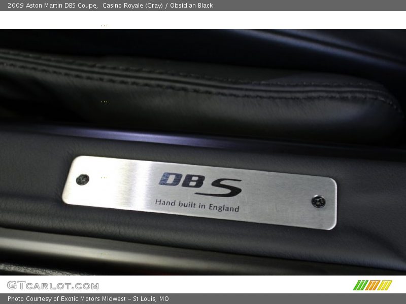 DBS Hand built in England doorsill - 2009 Aston Martin DBS Coupe