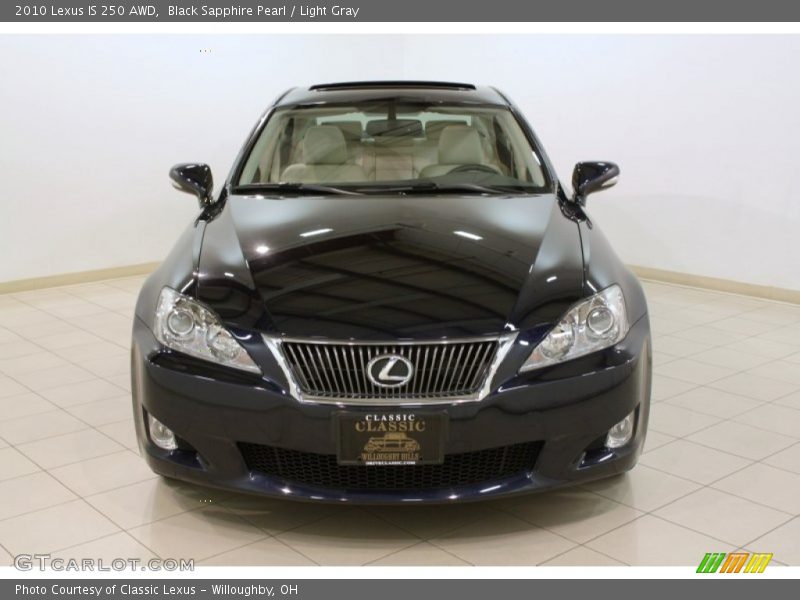 Black Sapphire Pearl / Light Gray 2010 Lexus IS 250 AWD