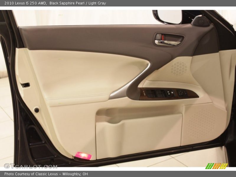 Black Sapphire Pearl / Light Gray 2010 Lexus IS 250 AWD