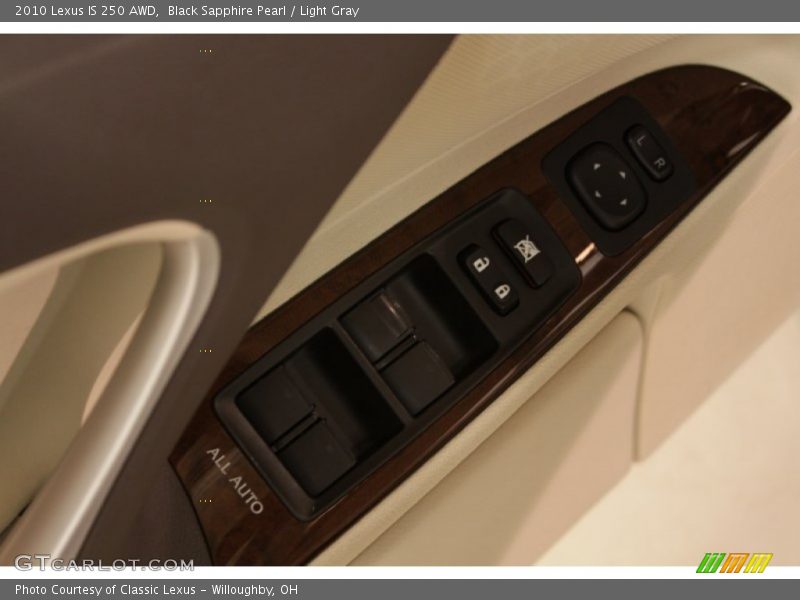 Black Sapphire Pearl / Light Gray 2010 Lexus IS 250 AWD