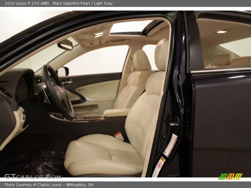Black Sapphire Pearl / Light Gray 2010 Lexus IS 250 AWD