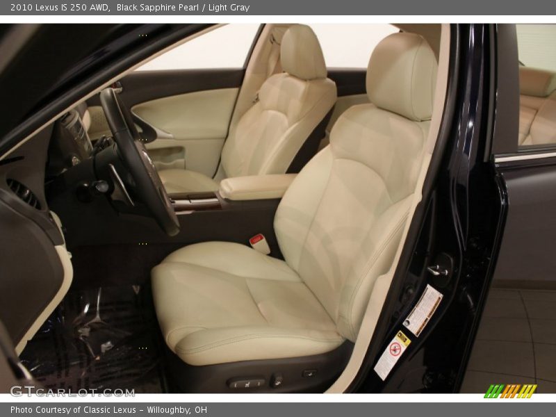 Black Sapphire Pearl / Light Gray 2010 Lexus IS 250 AWD