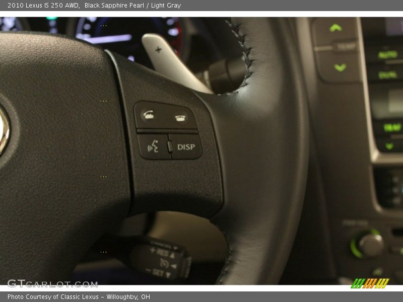 Black Sapphire Pearl / Light Gray 2010 Lexus IS 250 AWD
