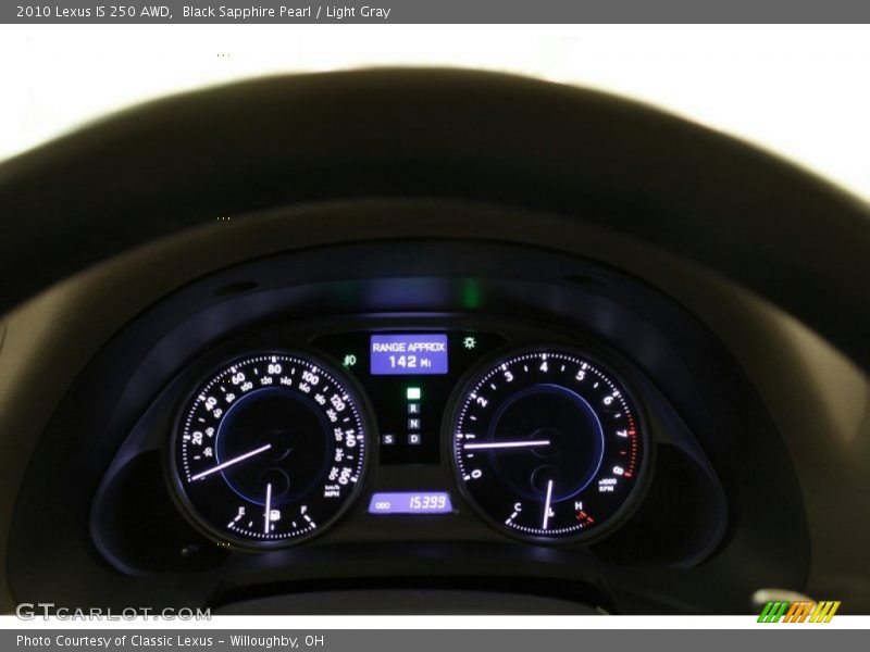 Black Sapphire Pearl / Light Gray 2010 Lexus IS 250 AWD