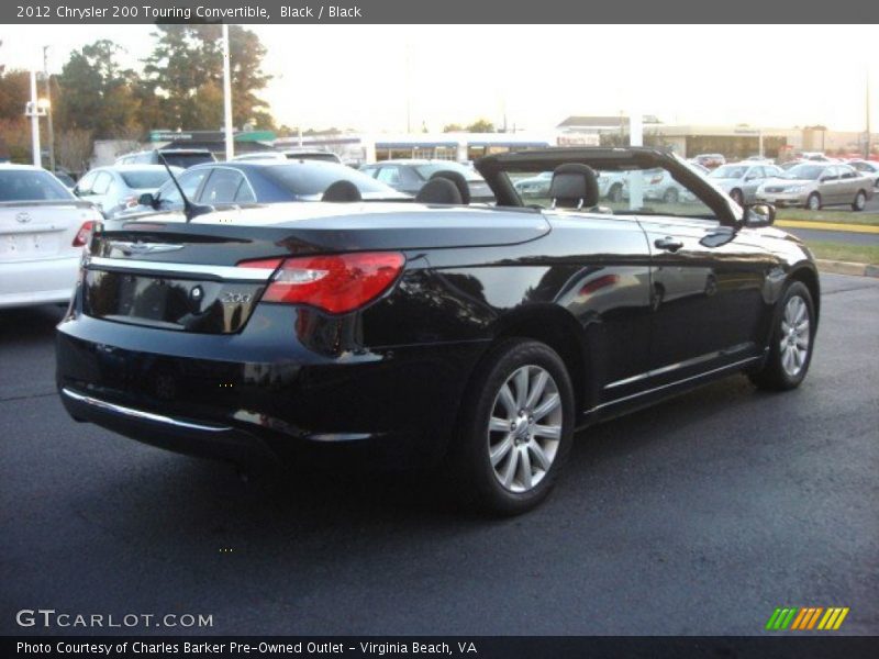 Black / Black 2012 Chrysler 200 Touring Convertible
