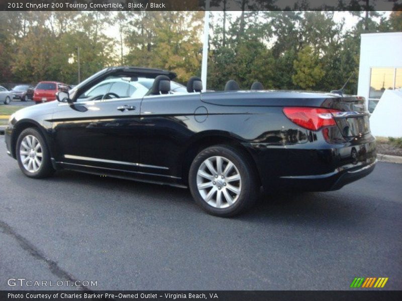Black / Black 2012 Chrysler 200 Touring Convertible