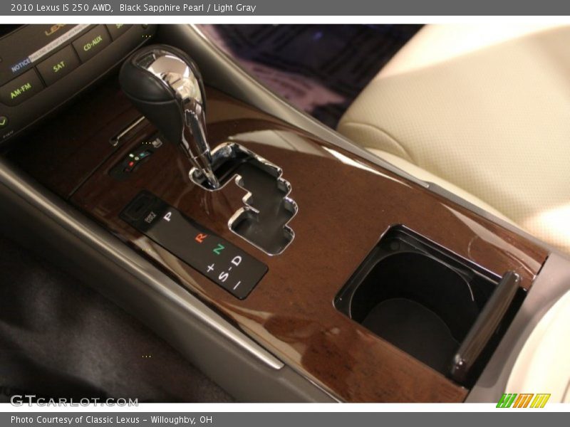 Black Sapphire Pearl / Light Gray 2010 Lexus IS 250 AWD