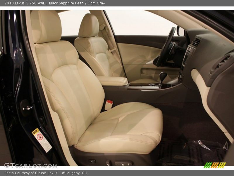Black Sapphire Pearl / Light Gray 2010 Lexus IS 250 AWD
