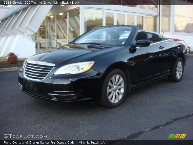 Black / Black 2012 Chrysler 200 Touring Convertible
