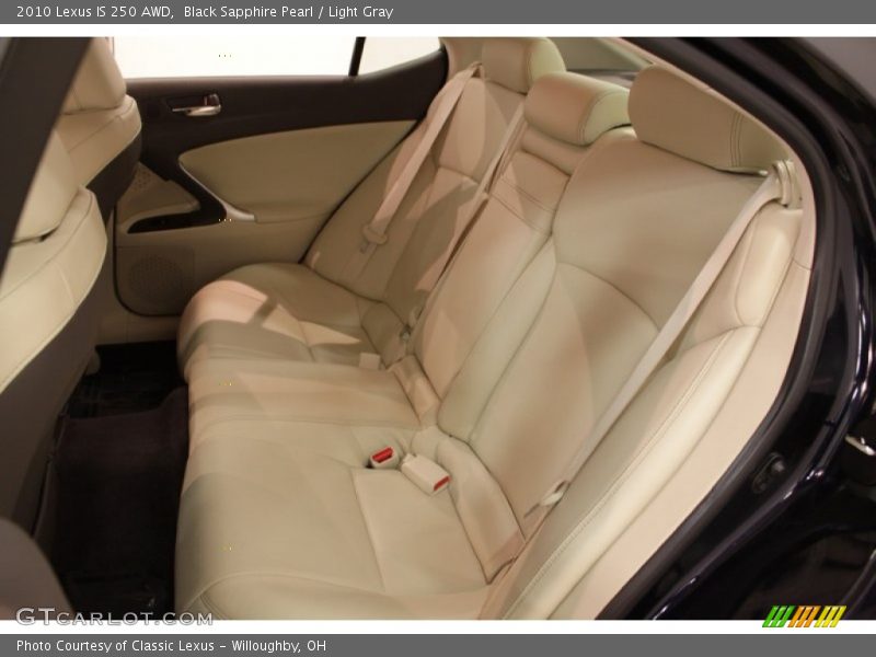 Black Sapphire Pearl / Light Gray 2010 Lexus IS 250 AWD