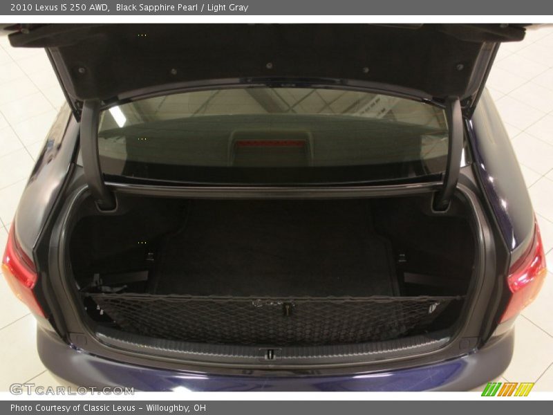 Black Sapphire Pearl / Light Gray 2010 Lexus IS 250 AWD