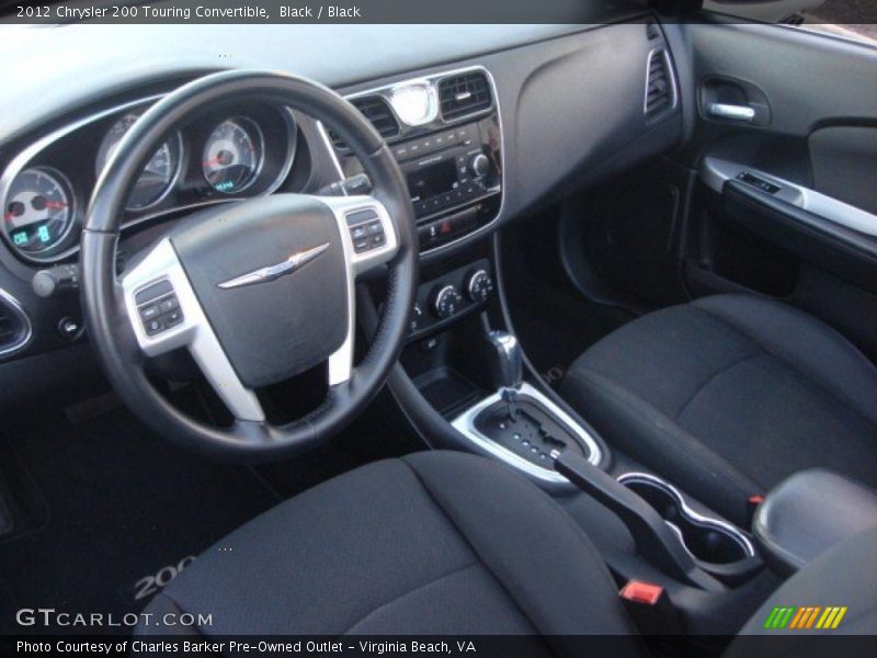 Black / Black 2012 Chrysler 200 Touring Convertible