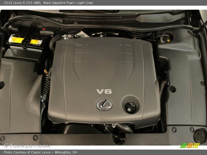 Black Sapphire Pearl / Light Gray 2010 Lexus IS 250 AWD