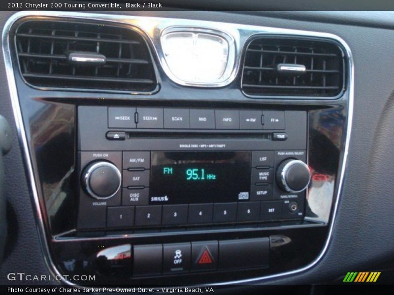 Black / Black 2012 Chrysler 200 Touring Convertible