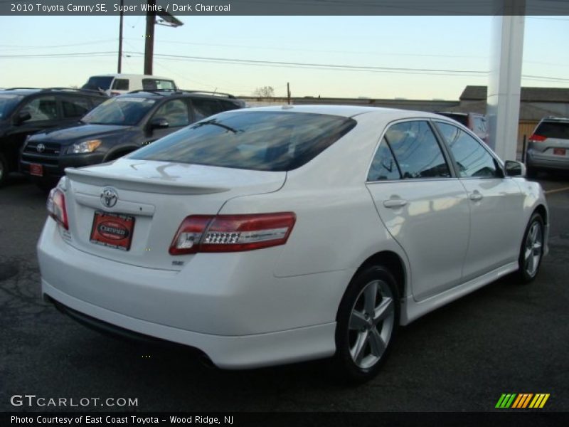 Super White / Dark Charcoal 2010 Toyota Camry SE