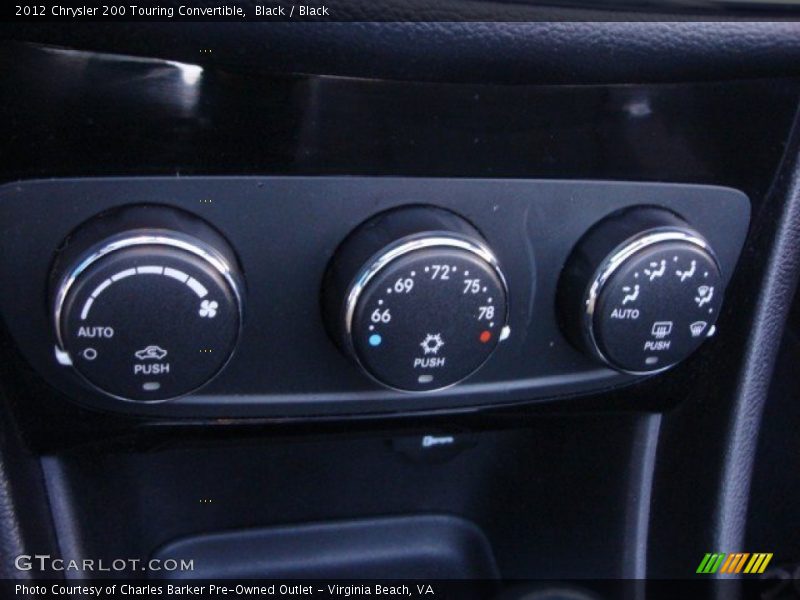 Black / Black 2012 Chrysler 200 Touring Convertible